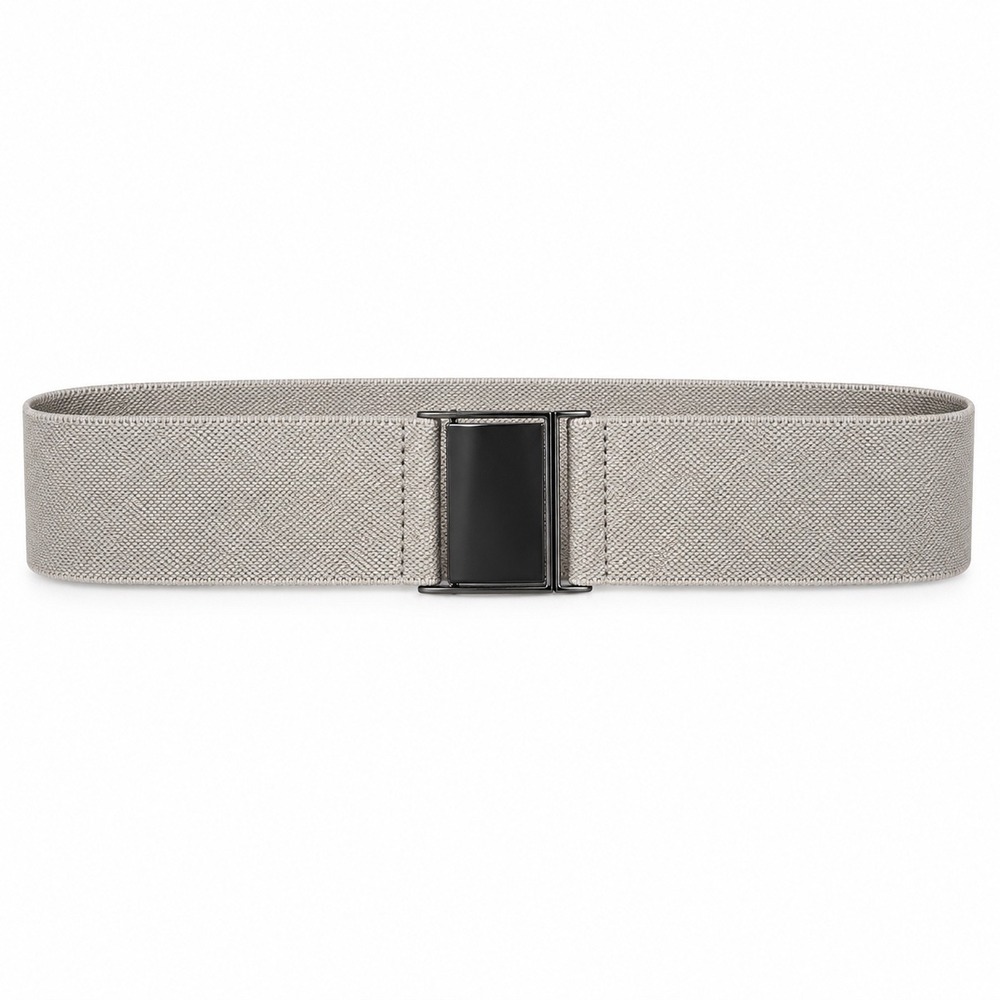 Oscar de‎ la Renta Beige Elastic Stretch Waist Belt Small